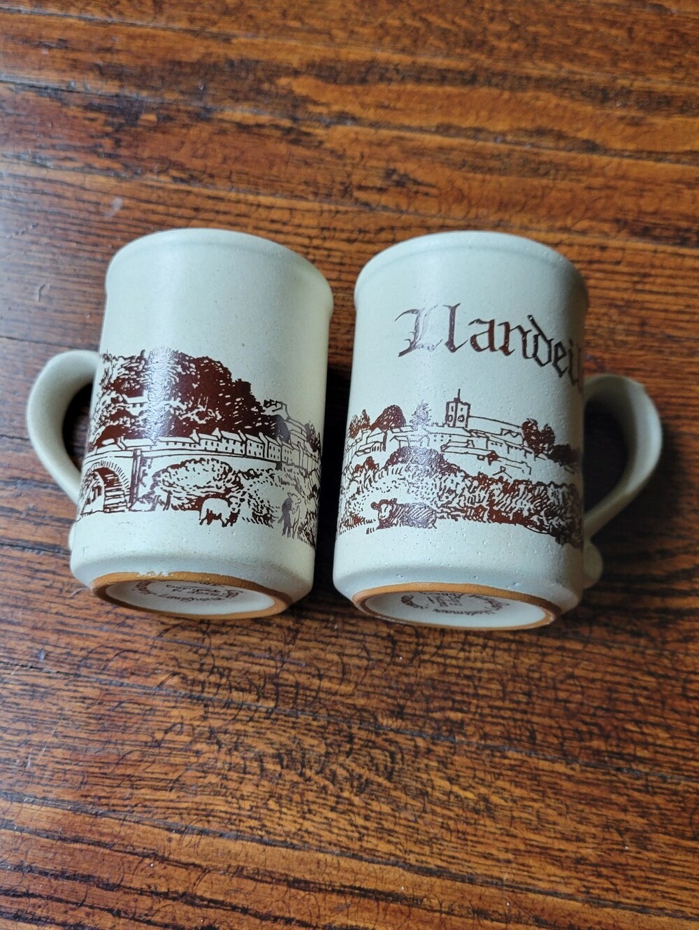 Laugharne Pottery Llandeilo Handmade Stoneware Mug Vintage Set Of 2 Rustic - Picture 1 of 17